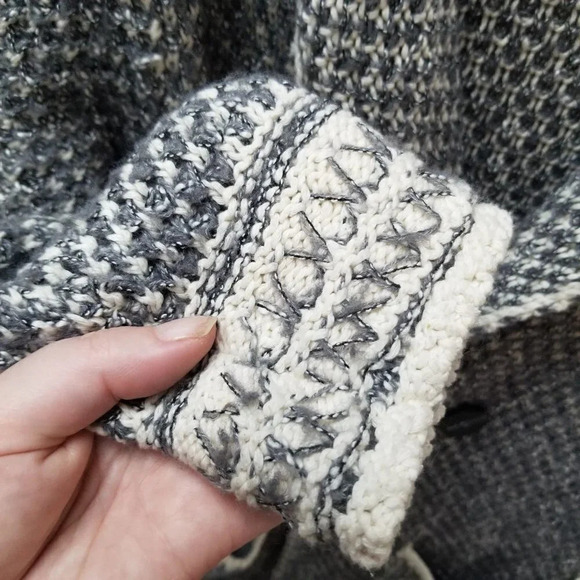 Anthropologie HWR Chunky  Knit Long Cardigan Pockets Grey S - Picture 8 of 10